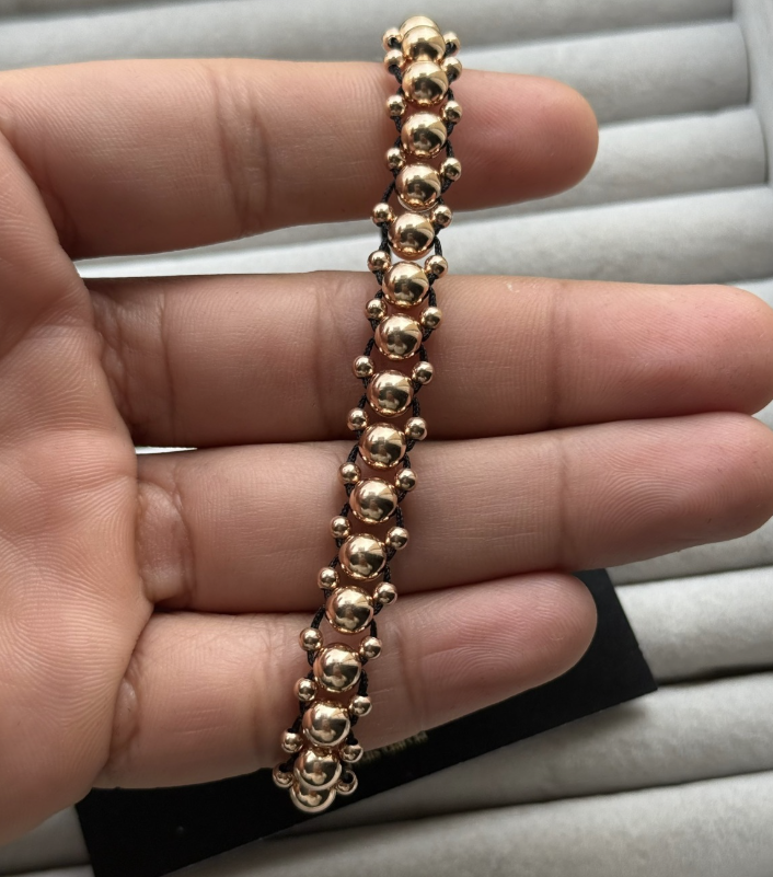 Pulsera 3 Carriles Oro Rosa