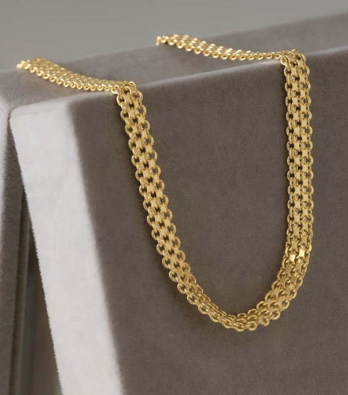 Cadena Tejido Chino Doble Carril 65cm