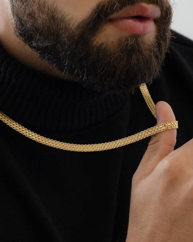 Cadena Tejido Chino Doble Carril 65cm