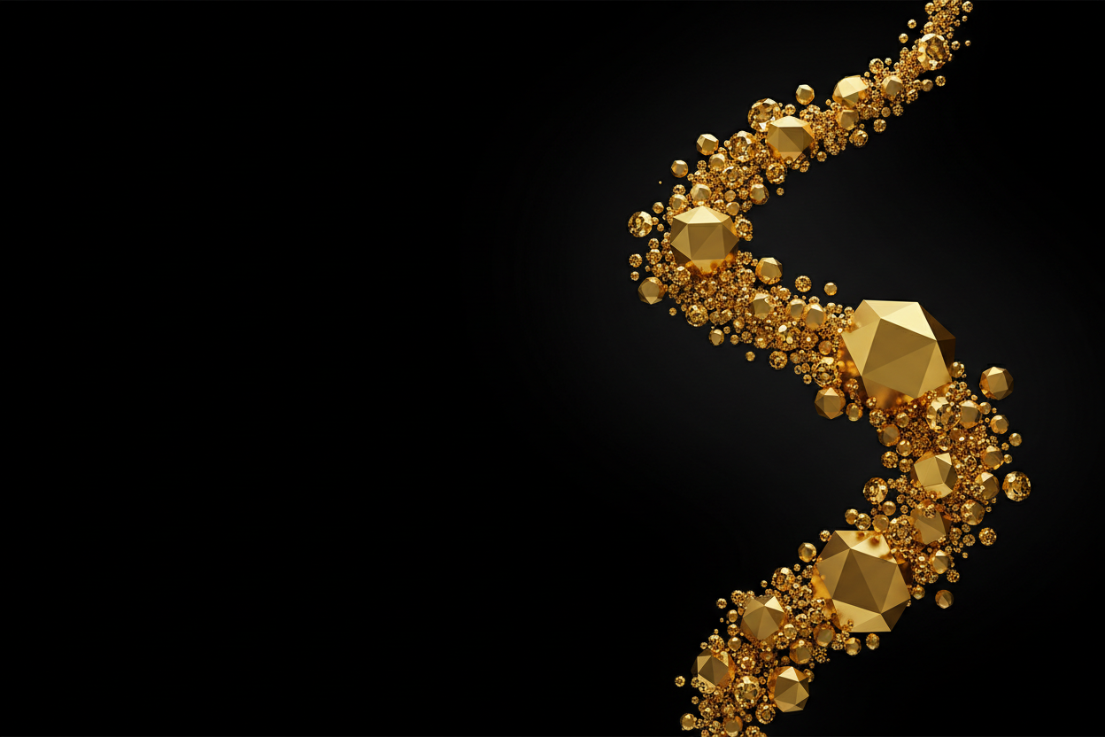 fondo negro con diamantes en dorado hacia el lado derecho